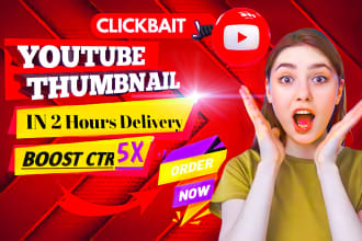 design amazing youtube thumbnail in 2 hours