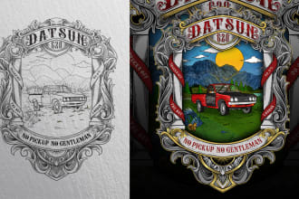 drawing highly detailed original vintage engraving
