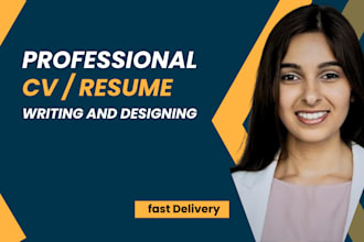write and design professional resume and cv