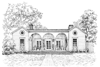 draw wedding venue illustrations in pen and ink