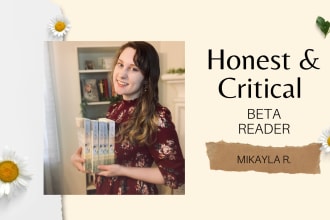 beta read your fiction novel and give honest feedback