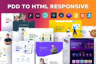 be your front end web developer, HTML CSS bootstrap gsap