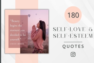 design customized self love and self esteem quotes for instagram