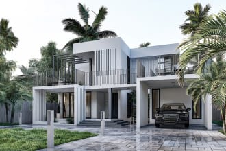 render high quality exterior archviz