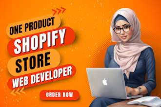 build a highly professional branded one product shopify website shopify store