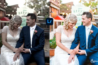 do bulk wedding photo editing and retouching in lightroom