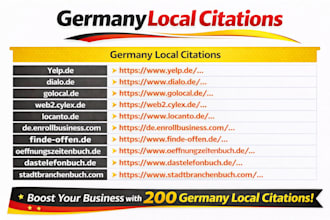 create german local citations for germany business directories local SEO