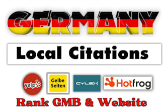 create 300 german local citations for germany business directories