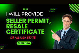 create resale certificate and seller permit in 52 state USA