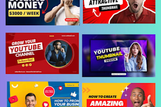 design stunning and creative youtube thumbnail