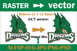 redo resize edit redraw logo into transparent vector conversion
