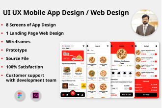 design wireframe website mobile app uiux in adobe xd figma
