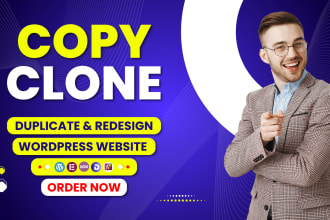duplicate copy clone website design redesign edit fix revamp wordpress website