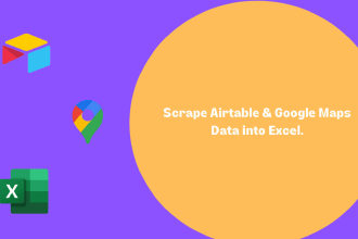 scrape airtable or google maps data into excel