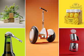 do photorealistic product rendering, visualization, mockup