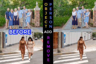 add or remove person, objects, change background using photoshop