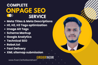 do yoast, onpage seo, meta tags, sitemaps and technical optimization wordpress