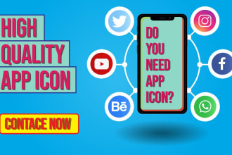 make app icon or web logo for your app, game, website or any other branding