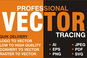 vector tracing, vectorize image, convert logo to vector within 2 hours