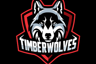 do make an modern custom wolf logo