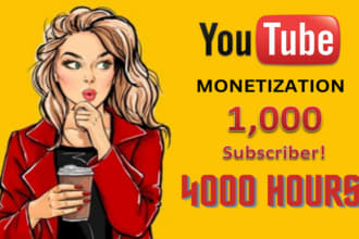 do complete youtube channel promotion for monetization