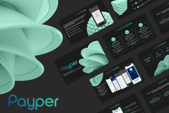 get personal design of pitch deck, presentation, slide deck