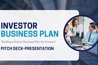 be your business plan writer for investor ready business model