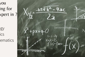 tutor physics, biology and mathematics to all levels