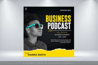 design a professional itunes podcast cover art or logo