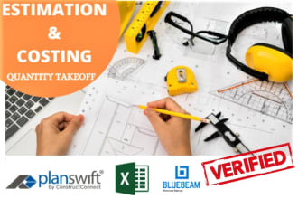 do material takeoff, quantity takeoff, construction cost estimation