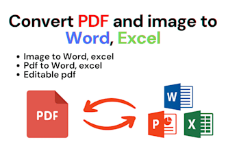 convert PDF, ocr, and image to word, excel, and powerpoint within 1 hour