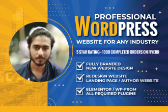 develop clean, responsive, modern wordpress website design for your business