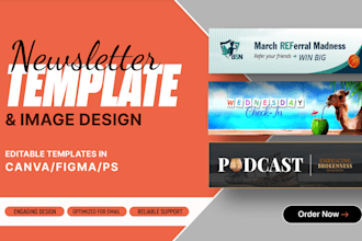 design professional newsletter banner, image and template