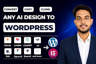 convert ai design, lovable, claude, base44, figma, chatgpt, bolt to wordpress