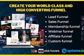 make systeme io sales funnel gohighlevel clickfunnels expert, kajabi