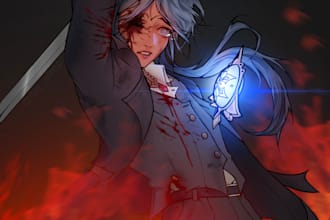 draw an illustration of any character in procreate