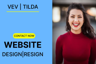 do website design or redesign in vev, tilda