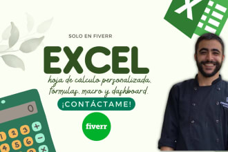 creare un excel personalizada con fórmulas, macro y dashboard