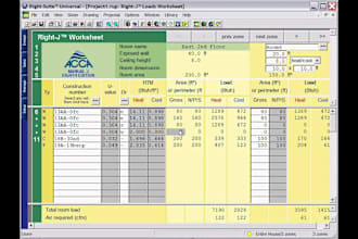perform hvac design manual j load calculations