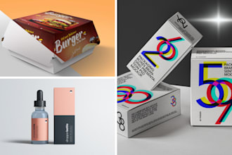 do packaging box design, box label, mailer box design