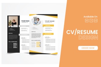 design modern professional resume or cv template