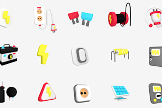 create 3d icons and illustrations for your web or microstock