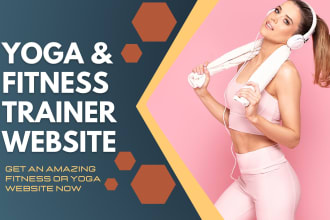 create a yoga, fitness or gym website