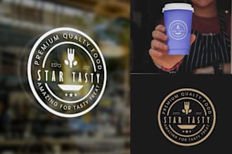 design awesome bar restaurant food logo for your business