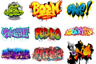 do a graffiti art logo for your brand, business, or company