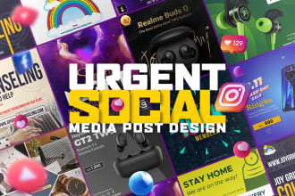 do urgent flyer, creative social media, instagram ads, facebook banner design