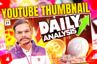 design eye catchy youtube thumbnail