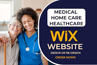 medical healthcare doctor home care dental clinic wix website design redesign