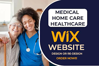 design medical home care healthcare assisted living wix website