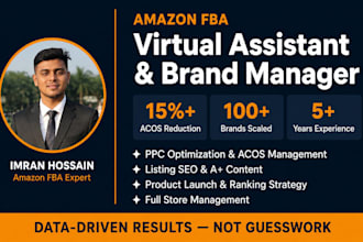 manage your amazon fba store and scale revenue as a dedicated virtual assistant
